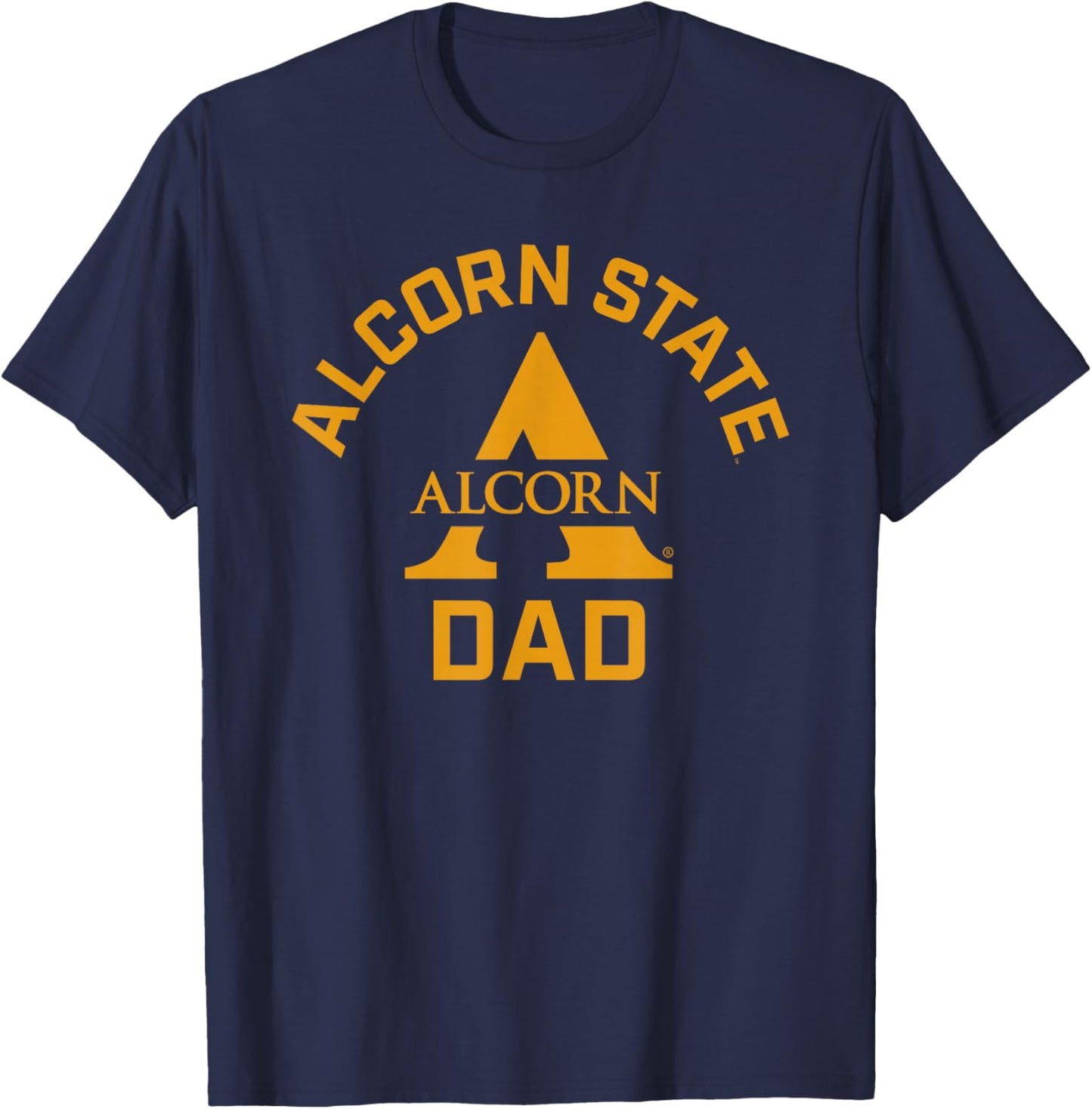 Alcorn State University Braves Arched Dad T-Shirt - T-Shirt | Navy