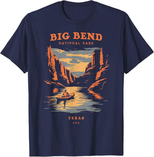 Big Bend National Park Texas Retro Vintage T-Shirt - T-Shirt | Navy