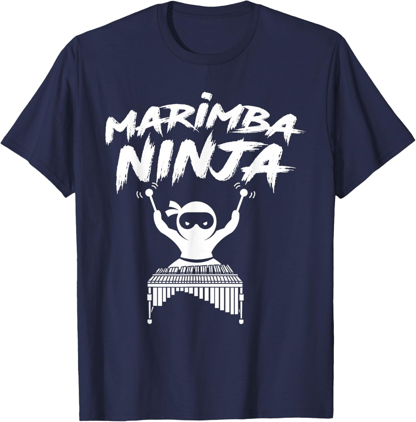Marimba Ninja Funny Marching Band Percussion Gift Men Boys T-Shirt - T-Shirt | Navy