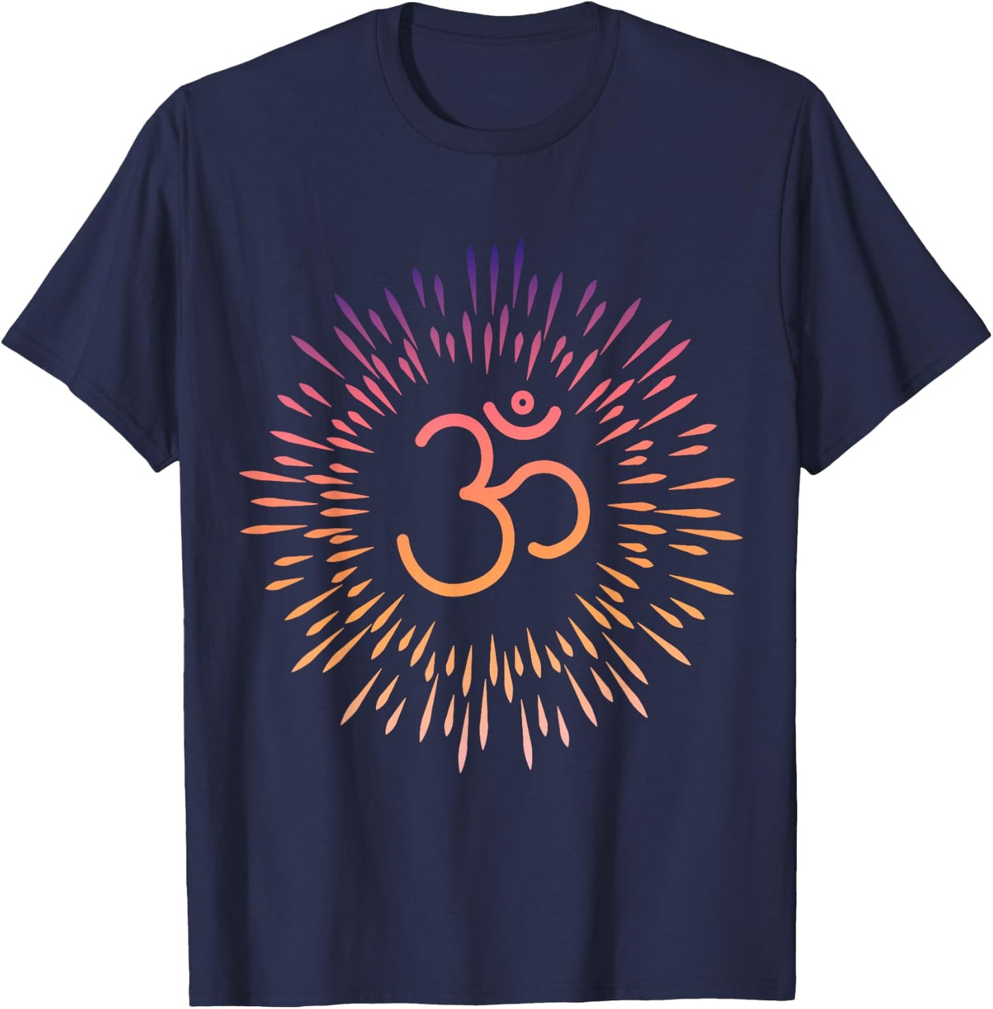 Om Symbol Aum Meditation Chakra Mindfulness Namaste Goa Yoga T-Shirt - T-Shirt | Navy