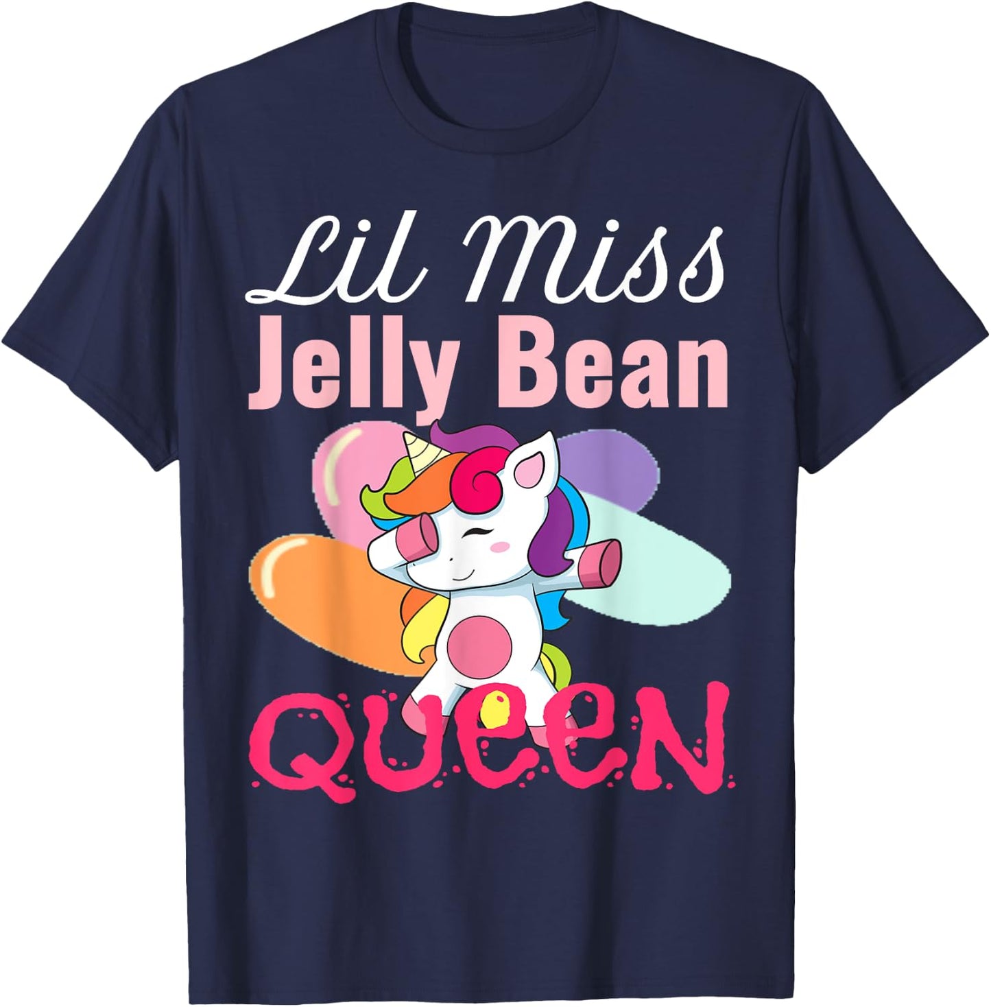 Easter Shirt for Girls Youth Kids Jelly Bean Funny Gift T-Shirt - T-Shirt | Navy