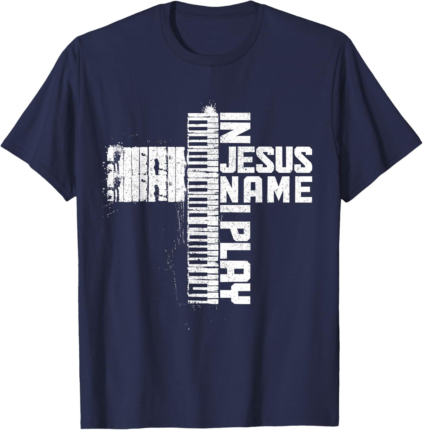 Piano Christian Faith Cross Jesus Music Organ Pianist T-Shirt - T-Shirt | Navy