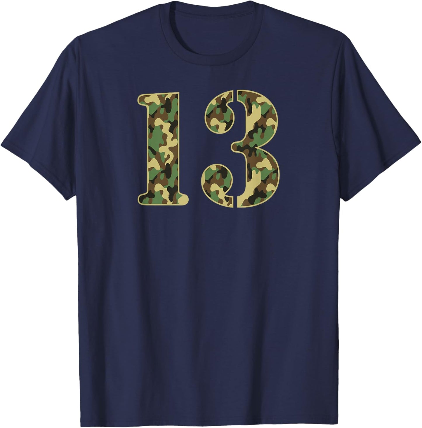 13th Birthday Soldier 13 Years Old Military Camouflage T-Shirt - T-Shirt | Navy