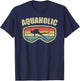 Scuba Diving Funny Aquaholic Scuba Diver Vintage T-Shirt - T-Shirt | Navy