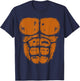 Gorilla Monkey Belly Chest Costume DIY Halloween T-Shirt - T-Shirt | Navy