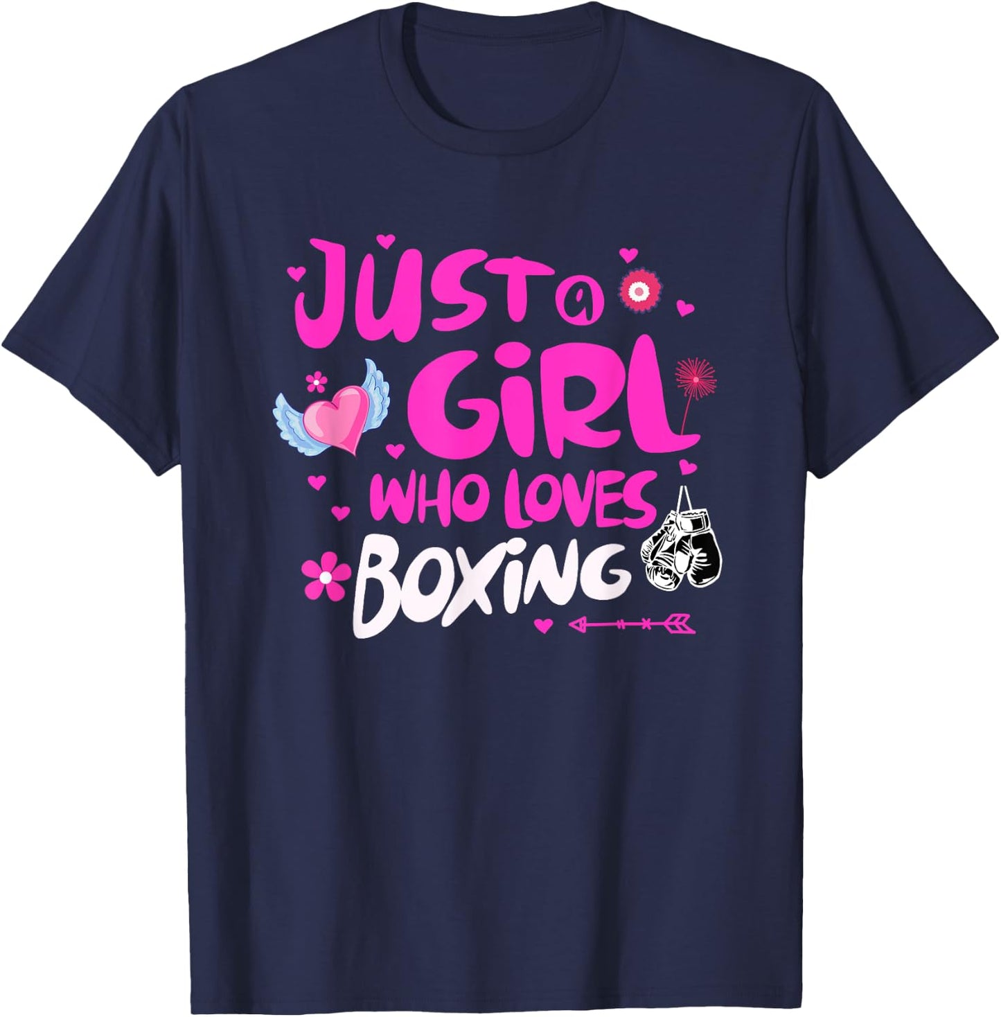 Just a Girl Who Loves Boxing T-Shirt - T-Shirt | Navy