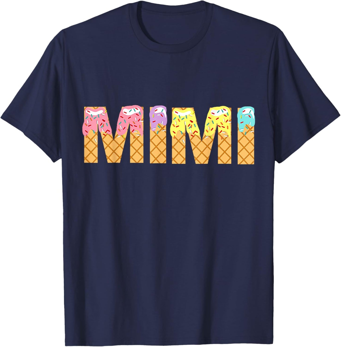 Mimi Of The Sweet One Ice Cream 1st First Birthday Family T-Shirt - T-Shirt | Navy