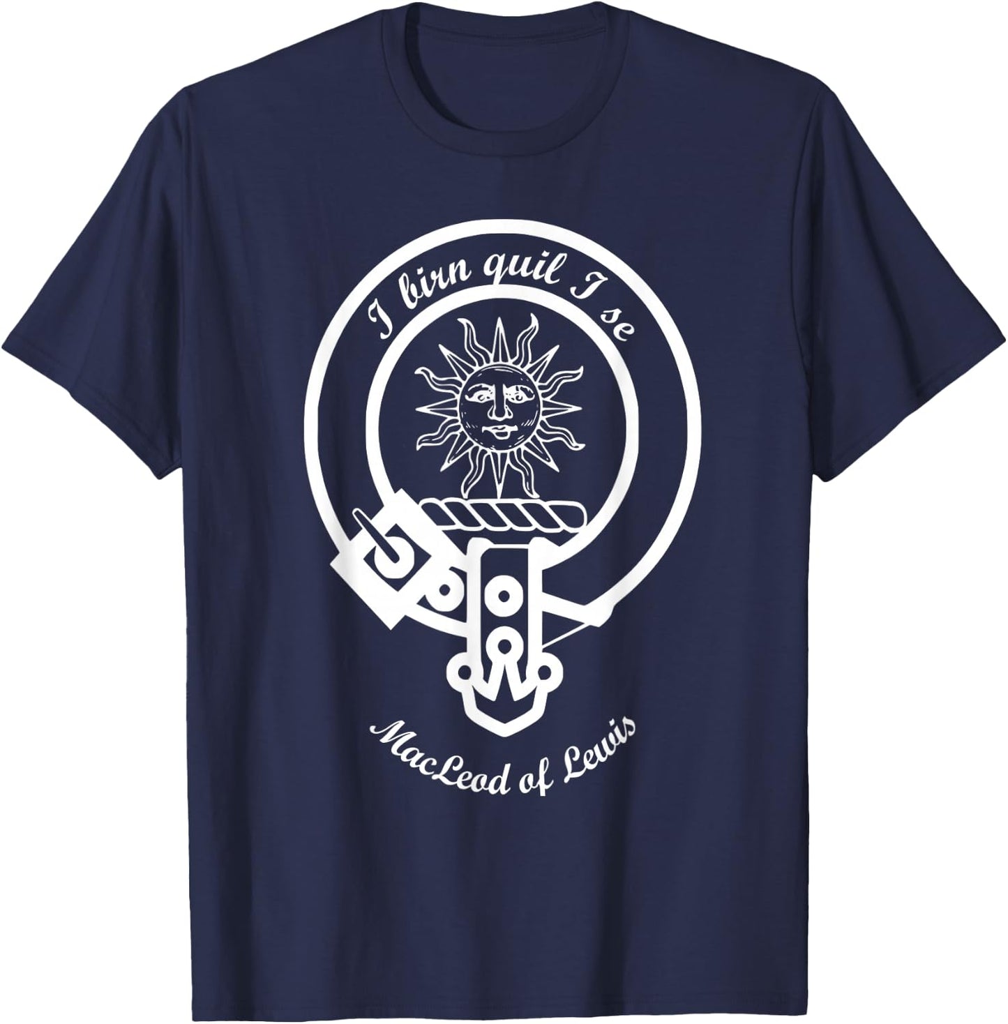 Clan MacLeod of Lewis surname last name crest T-Shirt - T-Shirt | Navy