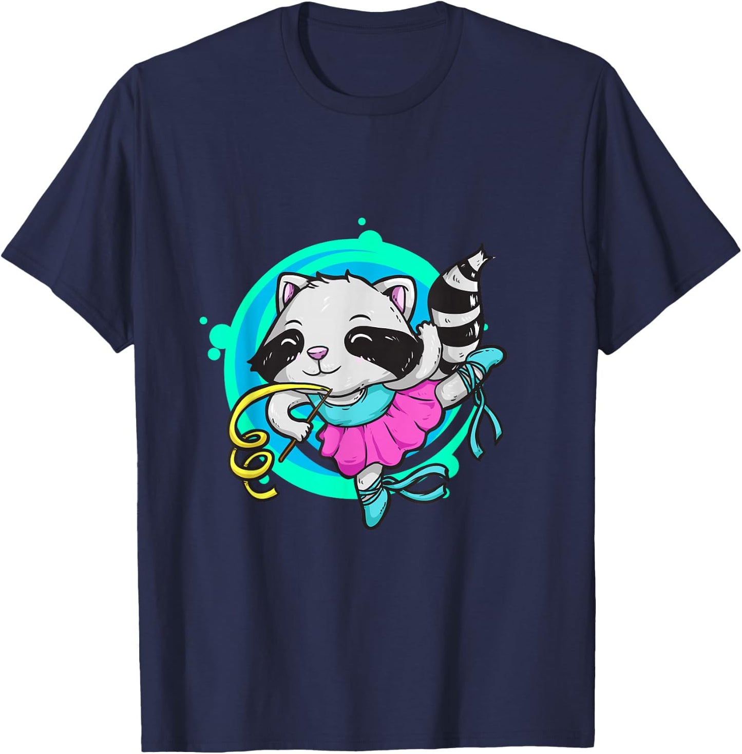 Ballet Dancer Raccoon Trash Panda Ballerina Ballet Teacher T-Shirt - T-Shirt | Navy