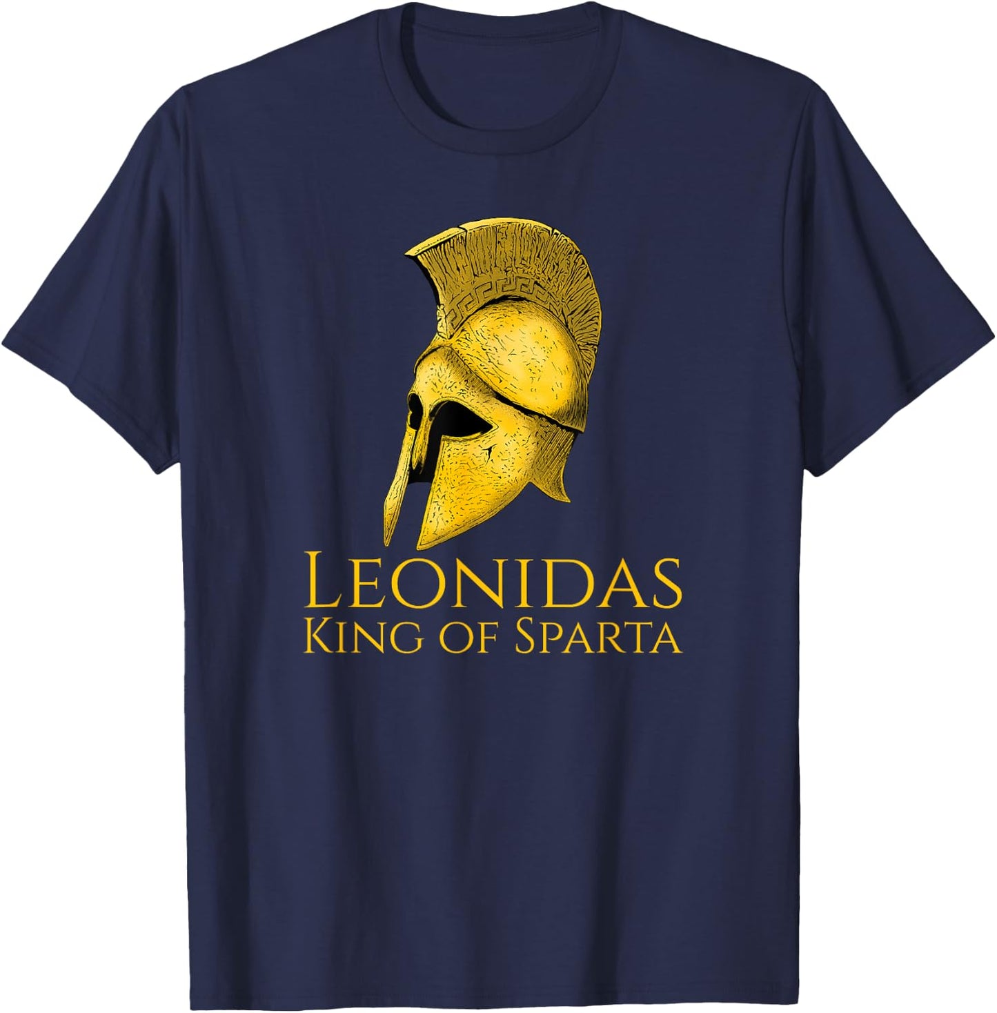 Ancient Classical Greek History Leonidas King Of Sparta T-Shirt - T-Shirt | Navy