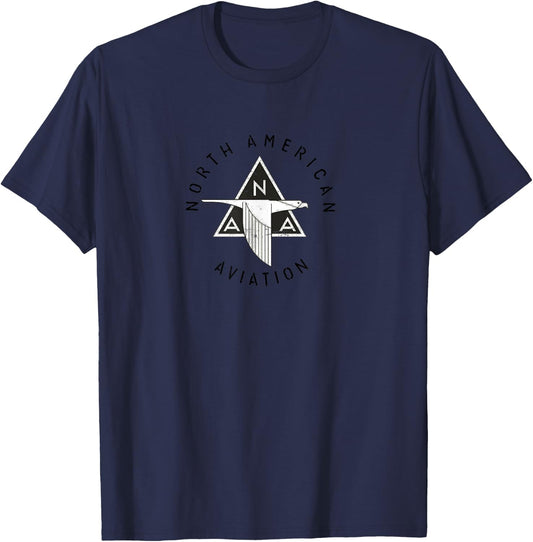 Military clothing aircraft of WW2 North American Aviation , Small, Grey T-Shirt - T-Shirt | Navy