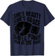 Funny She's Beauty She's Grace She'll Punch You In The Face T-Shirt - T-Shirt | Navy
