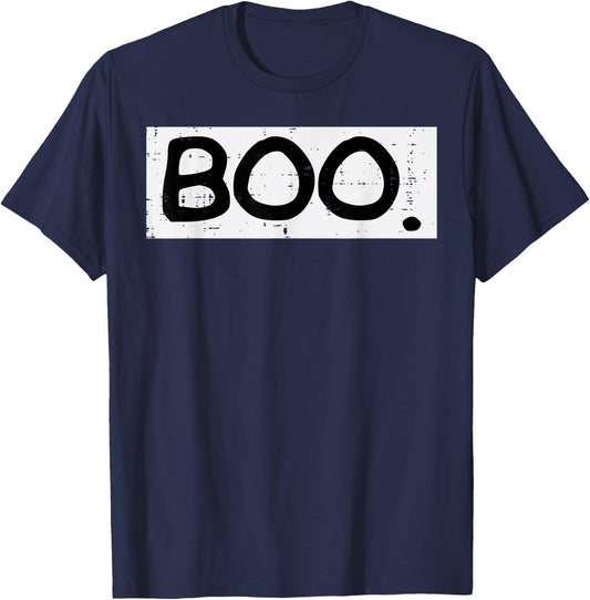Boo Halloween Costume Lazy Women Men Kids Boys Girls Teens T-Shirt - T-Shirt | Navy