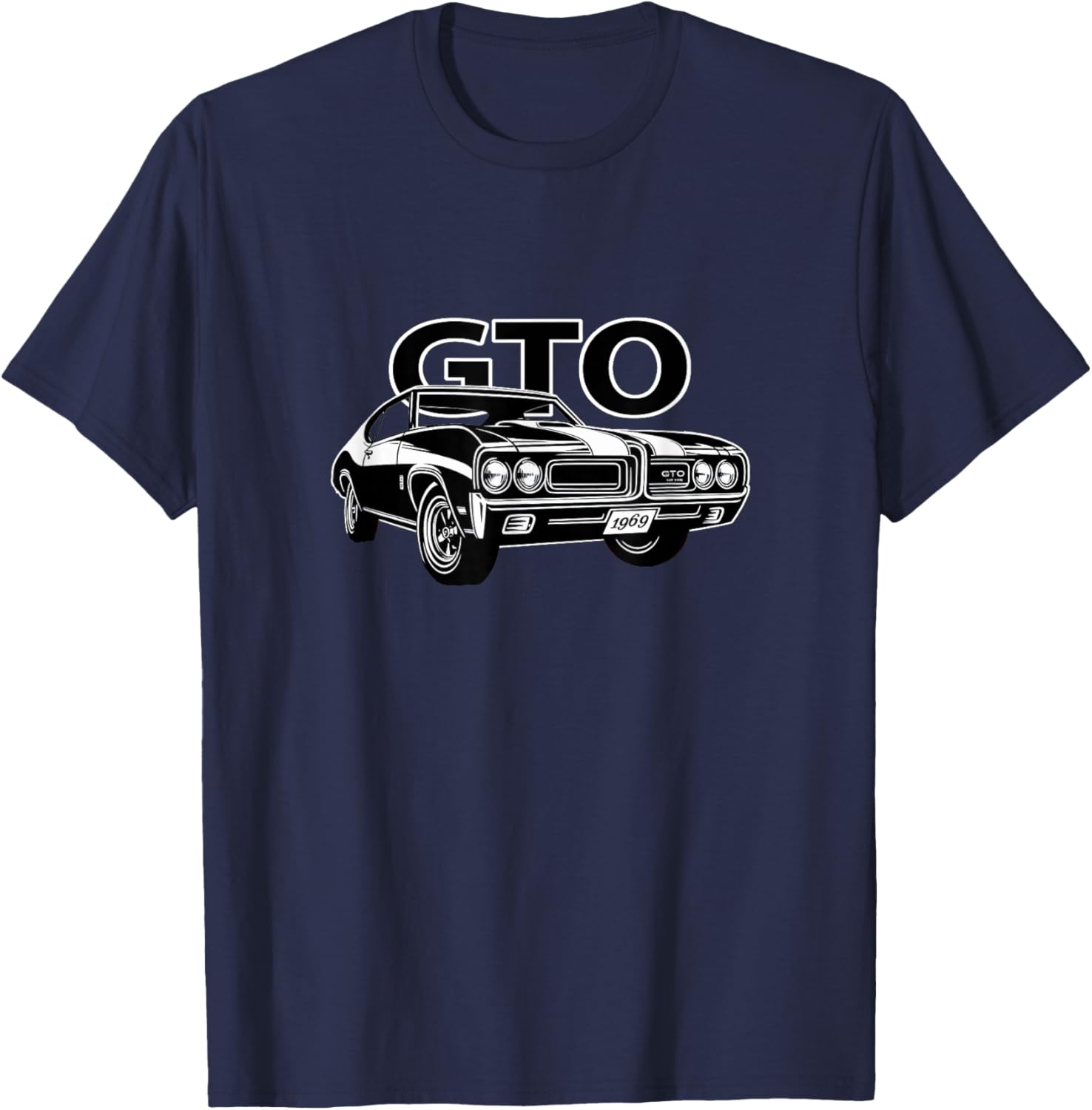 American Muscle Cars, Vintage 1969 Gto, Classic Hot Rods T-Shirt - T-Shirt | Navy