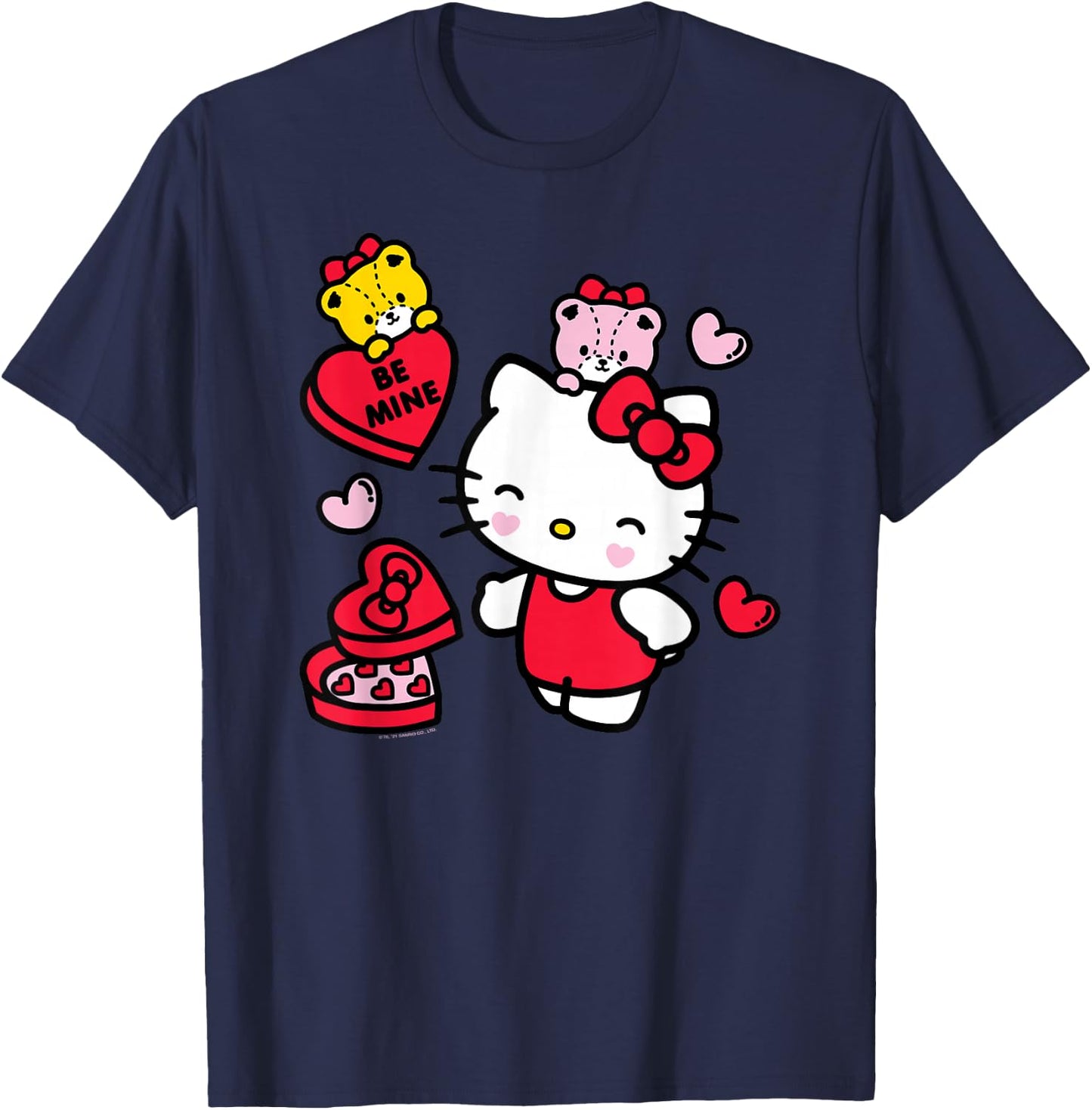 Hello Kitty Be Mine Candy Gifts Valentine's T-Shirt - T-Shirt | Navy