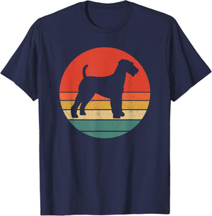 Welsh Terrier Vintage Dog Silhouette Retro Cute Dogs Gift Men Women Girls Kids T-Shirt - T-Shirt | Navy