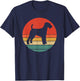 Welsh Terrier Vintage Dog Silhouette Retro Cute Dogs Gift Men Women Girls Kids T-Shirt - T-Shirt | Navy