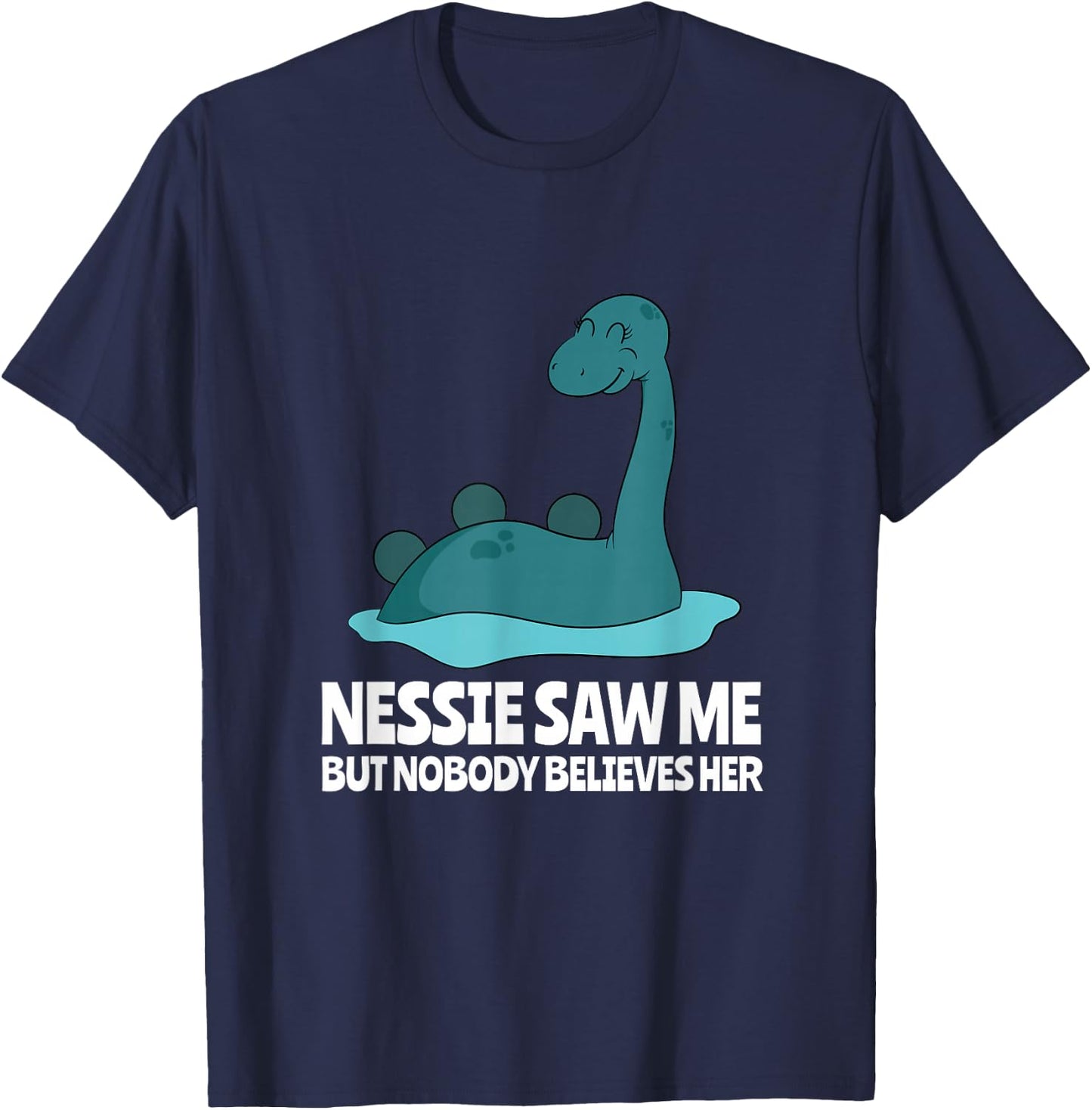 Funny Nessie Monster of Loch Ness Design for Scotland Trip T-Shirt - T-Shirt | Navy