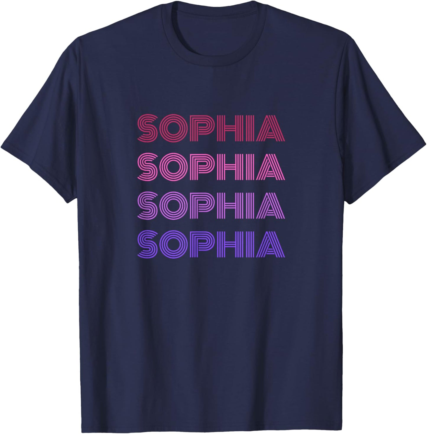 Funny Sophia first given name is Pride Vintage distressed T-Shirt - T-Shirt | Navy