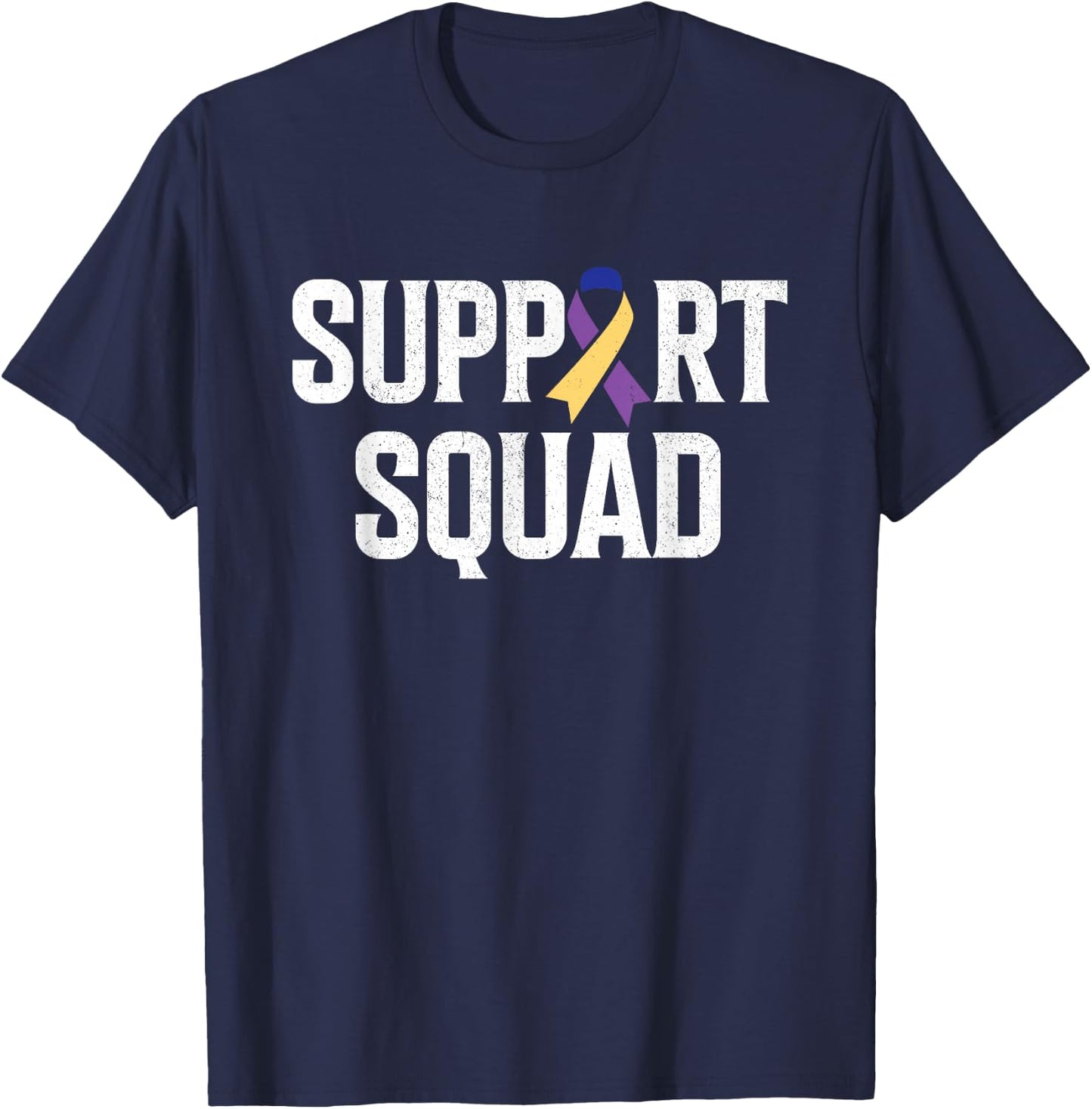 Bladder Cancer Support Squad Bladder Cancer Awareness T-Shirt - T-Shirt | Navy