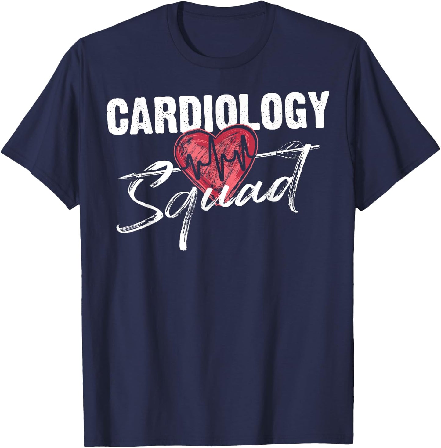 Funny Cardiology Squad Gift Cardiovascular Technologists T-Shirt - T-Shirt | Navy