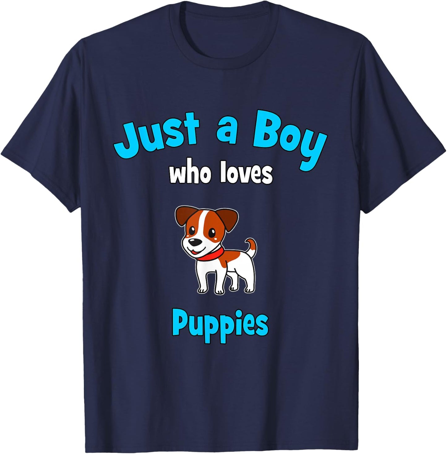 Puppy Shirt for Boys | Kids Puppy T-Shirt - T-Shirt | Navy