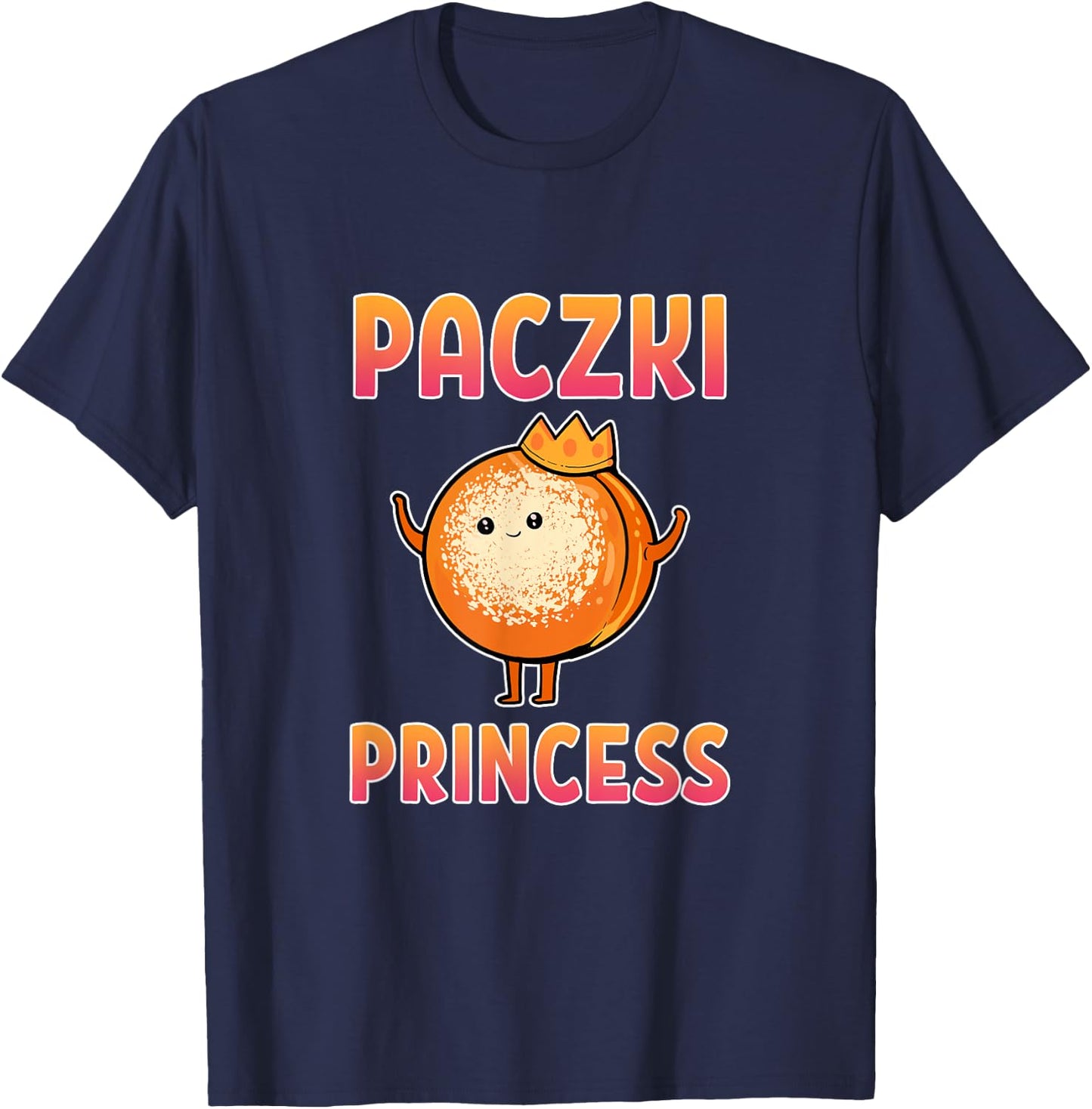 Cool Paczki Princess Doughnut Kawaii Polish Anime Donut Girl T-Shirt - T-Shirt | Navy