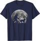 Bigfoot Walking a Dog Funny Sheepadoodle Moon Halloween T-Shirt - T-Shirt | Navy