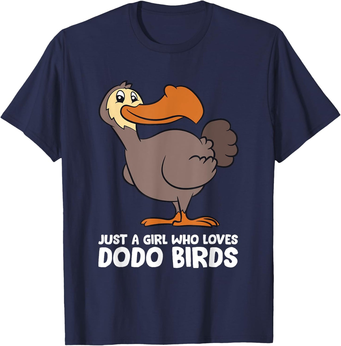 Funny Dodo Bird Just a Girl Who Loves Dodo Birds T-Shirt - T-Shirt | Navy