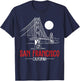 San Francisco Gold Gate Bridge Gift design T-Shirt - T-Shirt | Navy