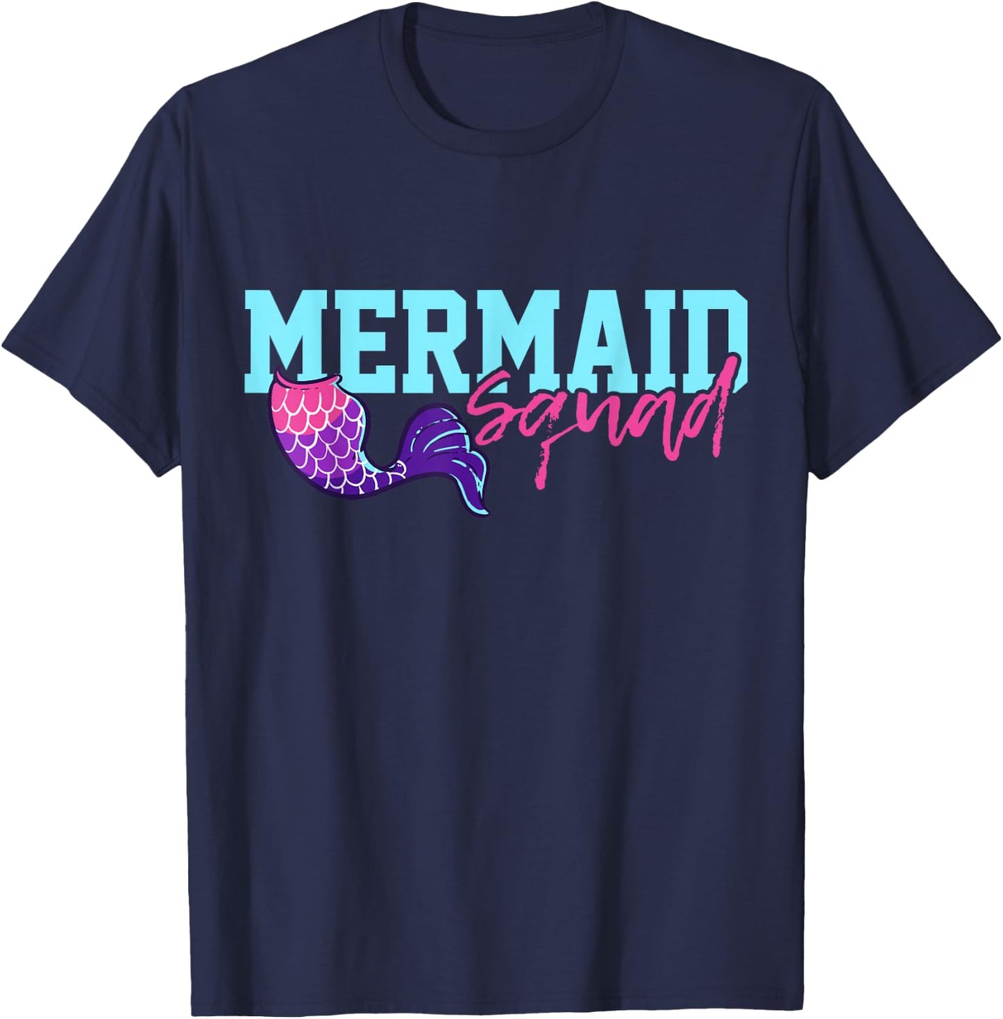 Mermaid Squad Gift T-Shirt - T-Shirt | Navy