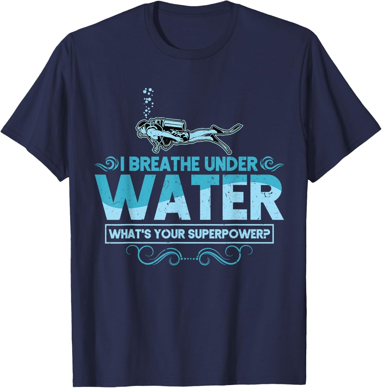 Scuba Diving Shirt Men Women Scuba Diver Gift Ocean Lover T-Shirt - T-Shirt | Navy