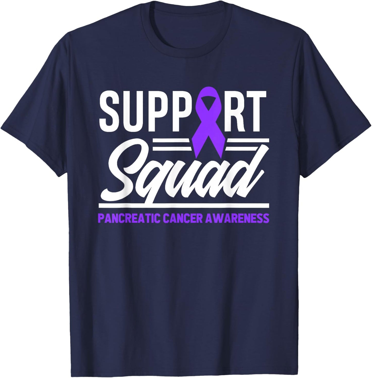 Pancreatic Cancer Support Squad Pancreatic Cancer Awareness T-Shirt - T-Shirt | Navy