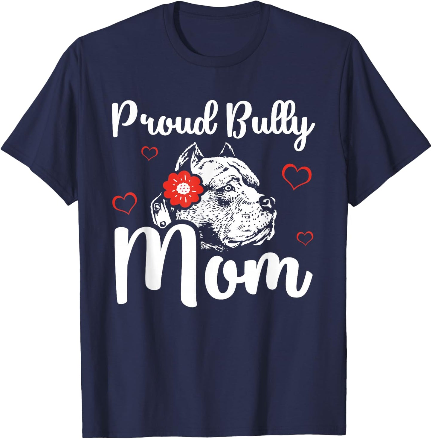 Bully Mom | American Bully Pitbull Dog Owner T-Shirt - T-Shirt | Navy