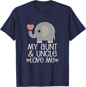 My Aunt and Uncle Love Me Nephew T-Shirt - T-Shirt | Navy