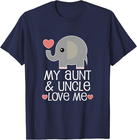 My Aunt and Uncle Love Me Nephew T-Shirt - T-Shirt | Navy