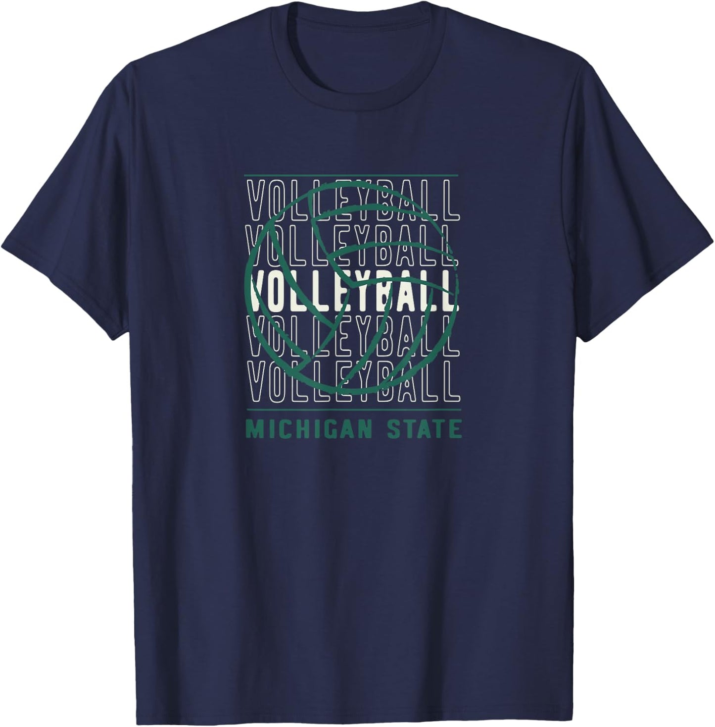 Volleyball Michigan State T-Shirt - T-Shirt | Navy