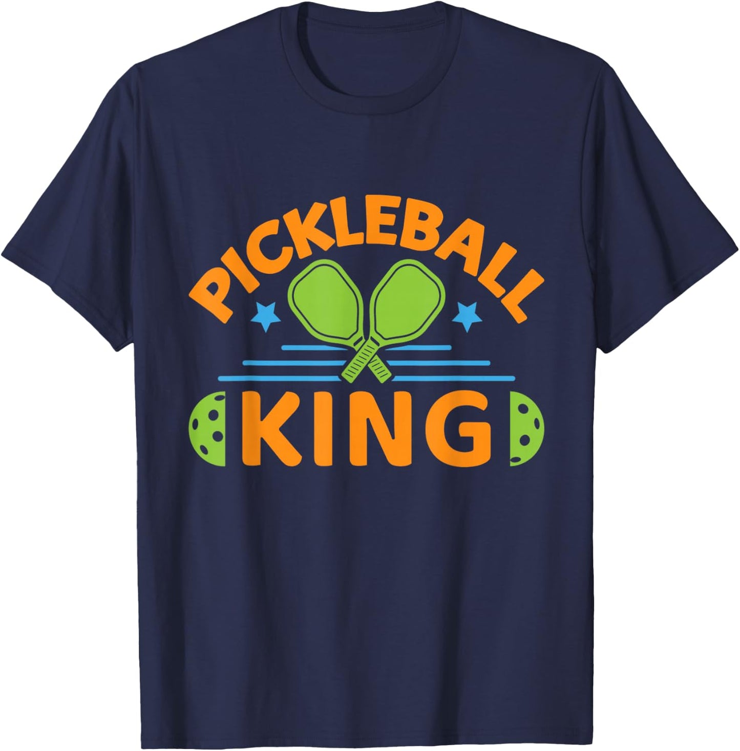 Funny Pickleball King Dink Dinking Love To Play Pickleball T-Shirt - T-Shirt | Navy