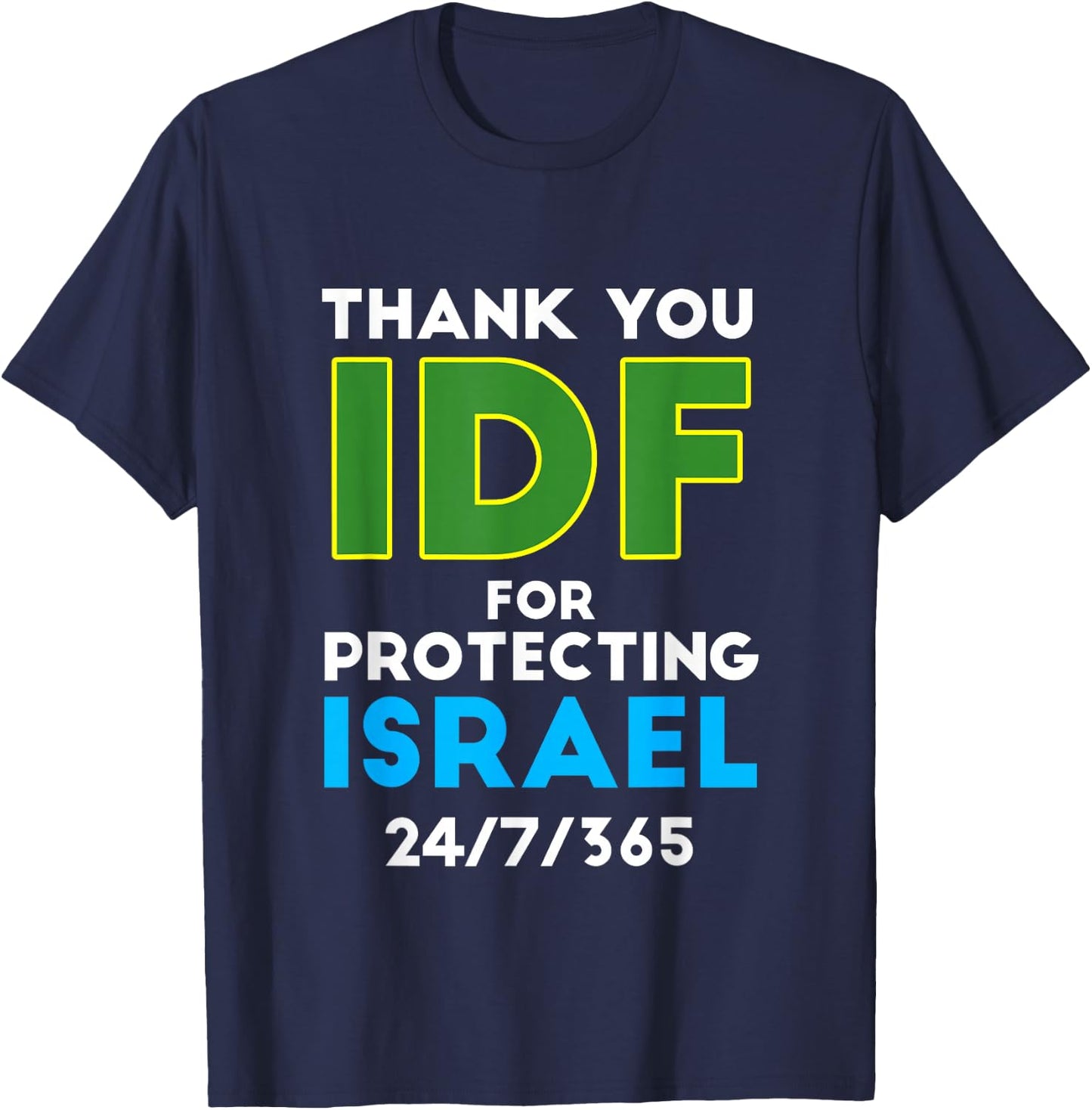 Thank You IDF - Israel Defence Forces Israeli Army Tzahal T-Shirt - T-Shirt | Navy