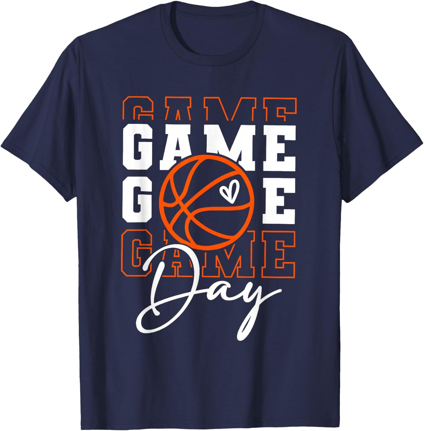 Game Day Basketball Shirt Wineb For Boy Girl Basketball Mom T-Shirt - T-Shirt | Navy