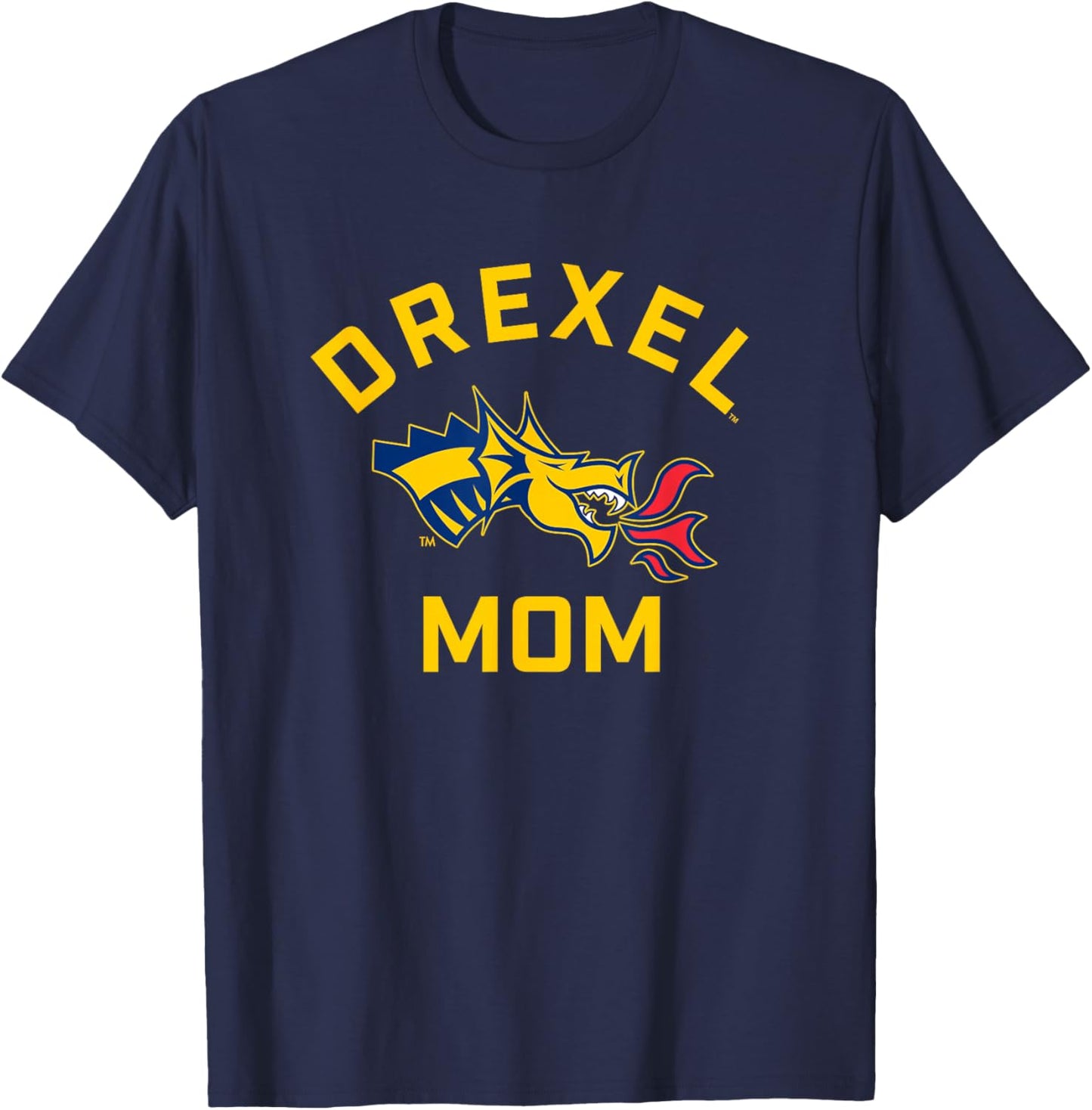 Drexel University Dragons Arched Mom T-Shirt - T-Shirt | Navy