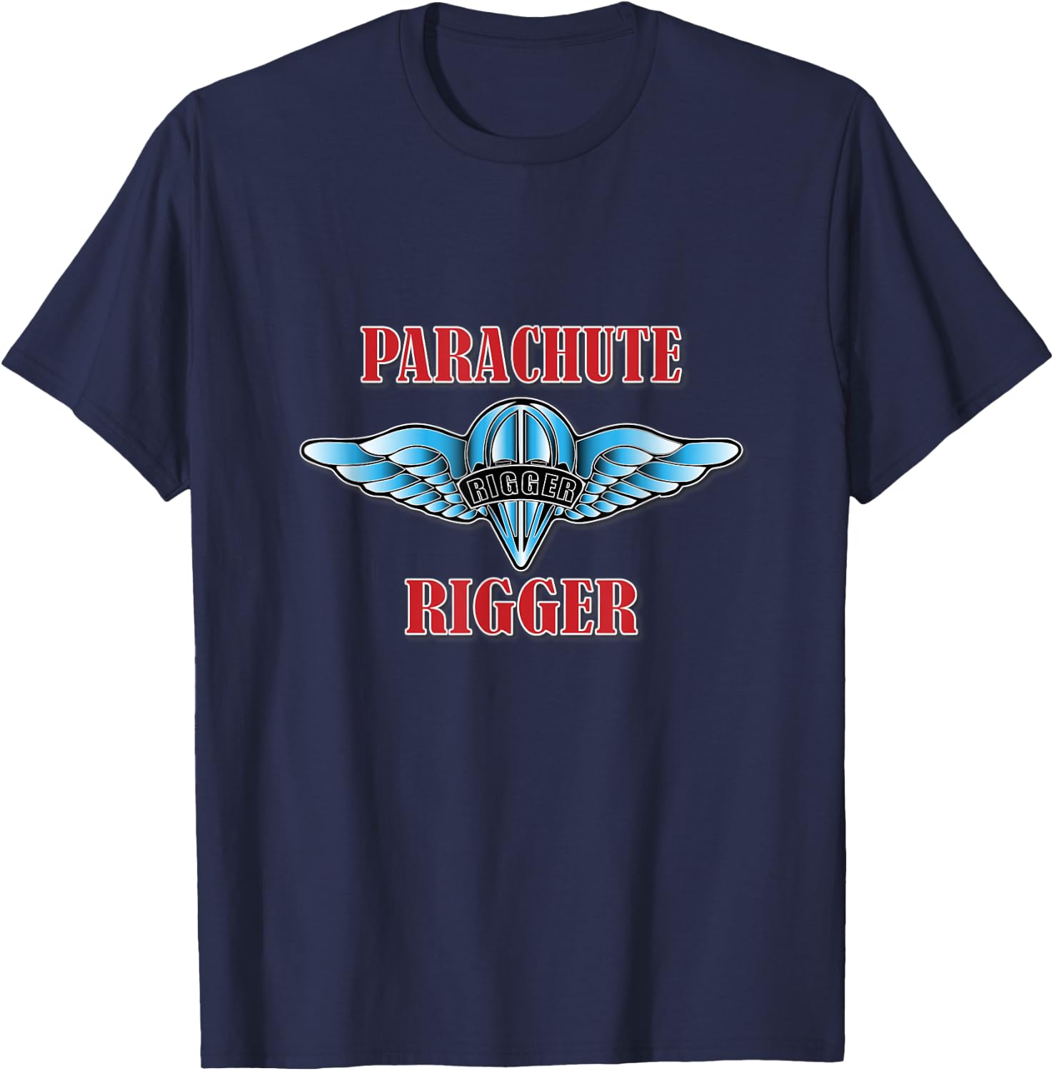 Parachute Rigger (Front Design) T-Shirt - T-Shirt | Navy