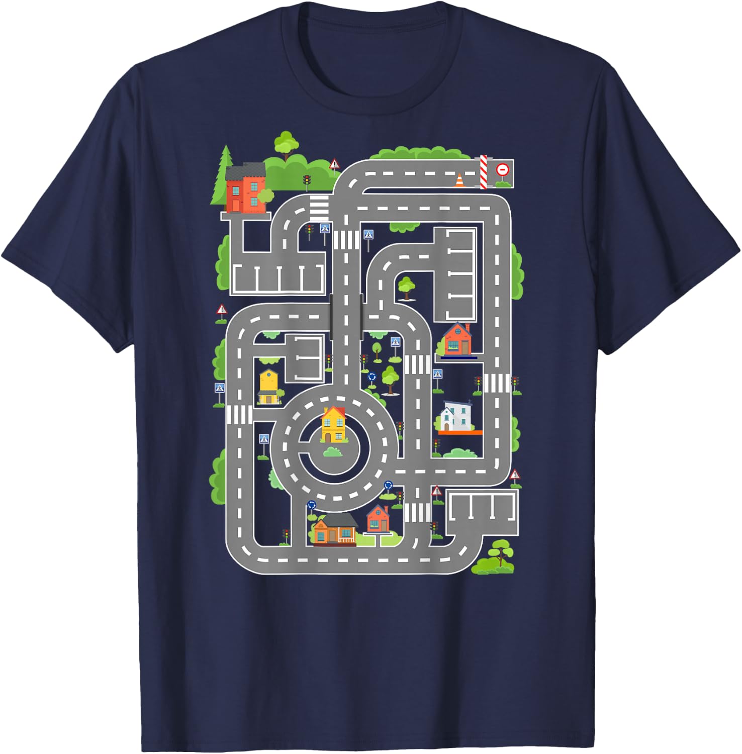 Play Cars On Dad's Back Shirt Funny Kids and Fathers Play T-Shirt - T-Shirt | Navy