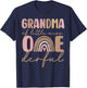 Grandma of Little Miss Onederful First Birthday Boho Rainbow T-Shirt - T-Shirt | Navy