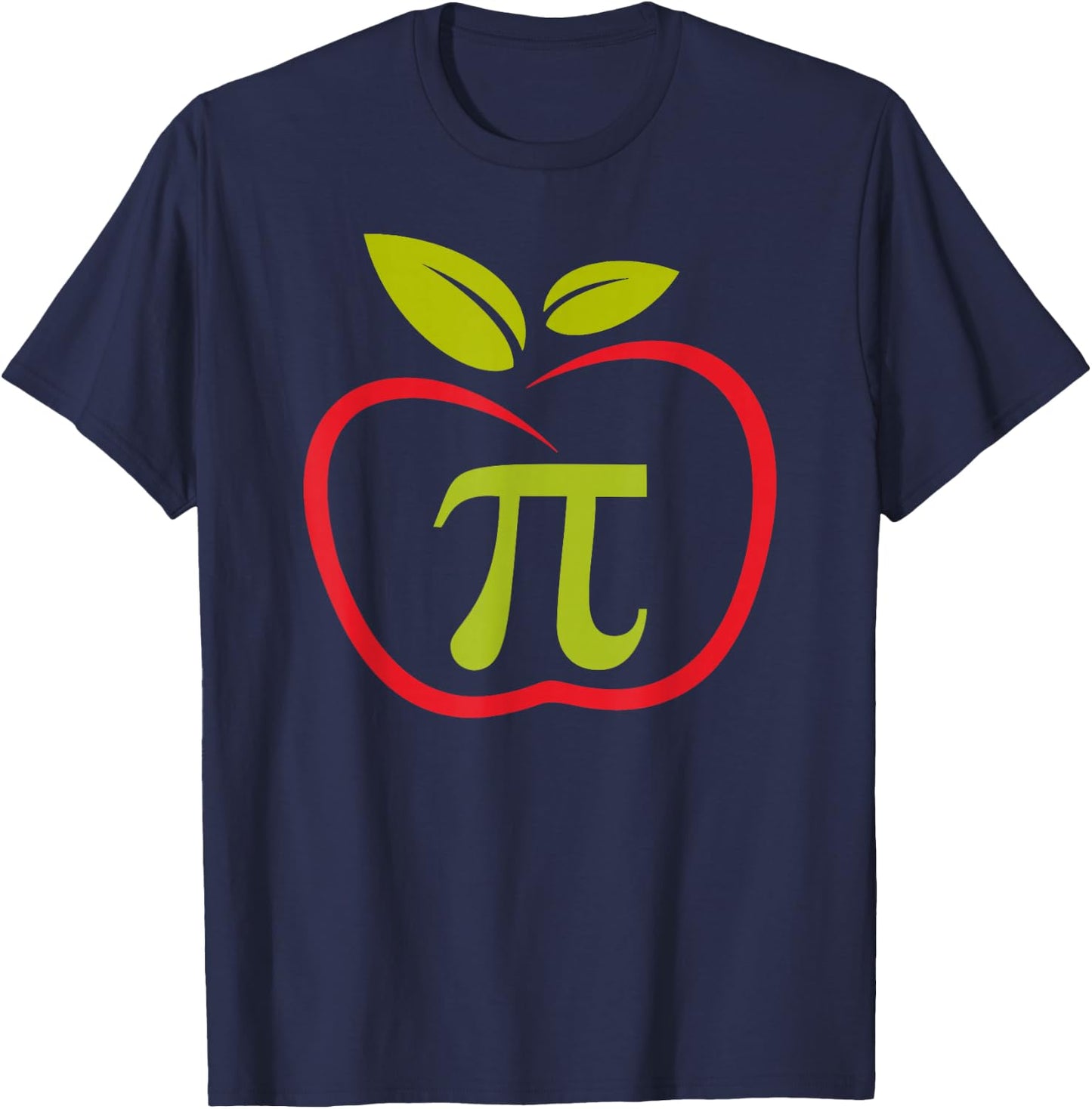 Apple Pi - Apple Pie - Funny Pi day math pun - Mathematics T-Shirt - T-Shirt | Navy