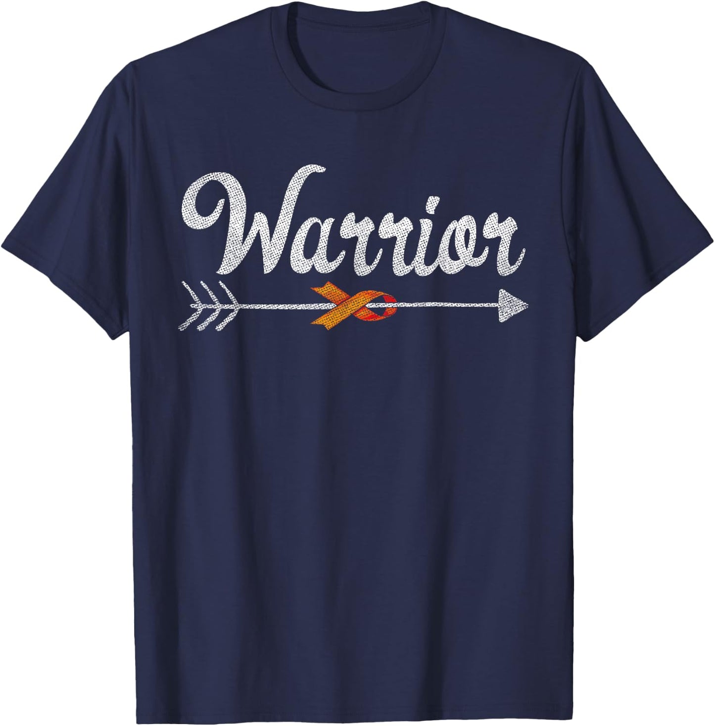 Kidney Cancer Awareness Support Gift Warrior T-Shirt - T-Shirt | Navy