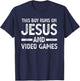 This boy runs on jesus and video games T-Shirt - T-Shirt | Navy