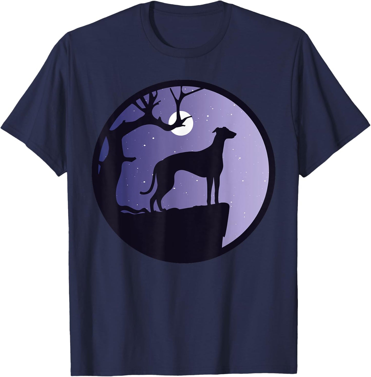 Greyhound Grey-Dog Italian-Greyhound T-Shirt - T-Shirt | Navy