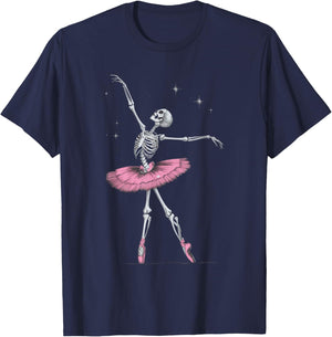 Skeleton Ballet T-Shirt - T-Shirt | Navy