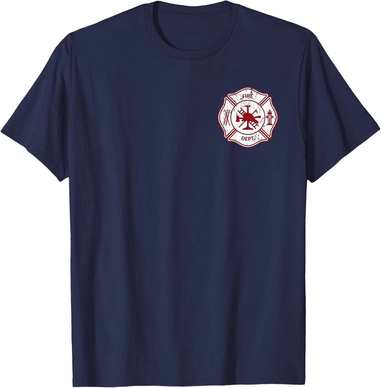 Proud Firefighter Fireman Fire Rescuer Firefighters T-Shirt - T-Shirt | Navy